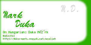 mark duka business card
